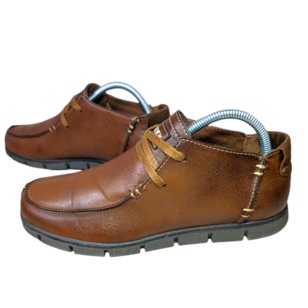 Steve Madden Wiley Dress Boots Brown Lace Up High Mid Top Men's Size 8